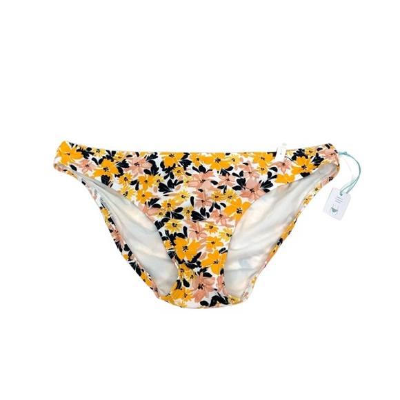 Kona Sol Medium Coverage Hipster Floral Bikini Bottoms Swim Nwot New Size Large - Picture 1 of 13